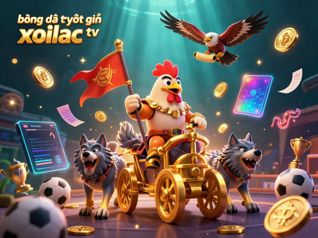 bóng đá trực tuyến xoilac tv showcases thrilling sports betting dynamics with vibrant characters and elements.