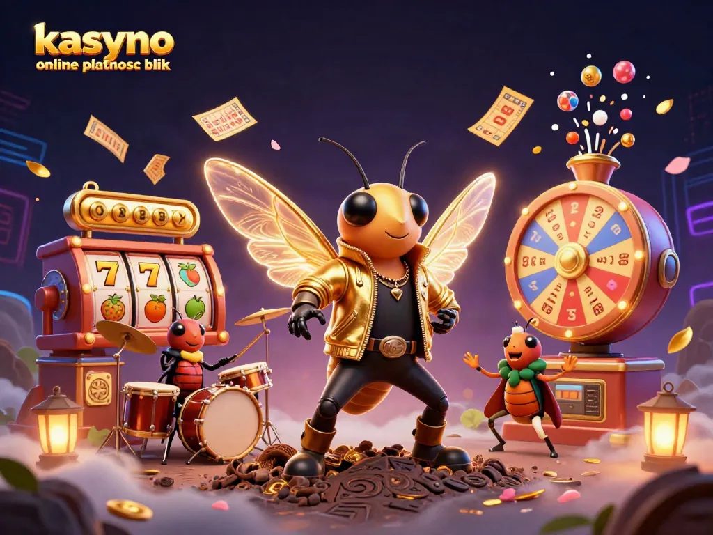Experience the excitement of kasyno online platnosc blik with vibrant illustrations of winning slots and joyous players.