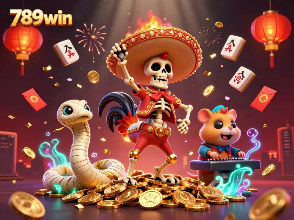Experience thrilling wins with 789win in a vibrant casino scene featuring dynamic characters.