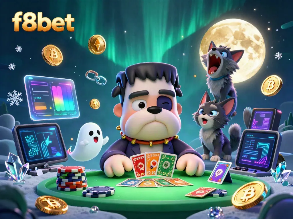 Engage with f8bet's thrilling online games and promotions captured in a vibrant 3D cartoon scene.