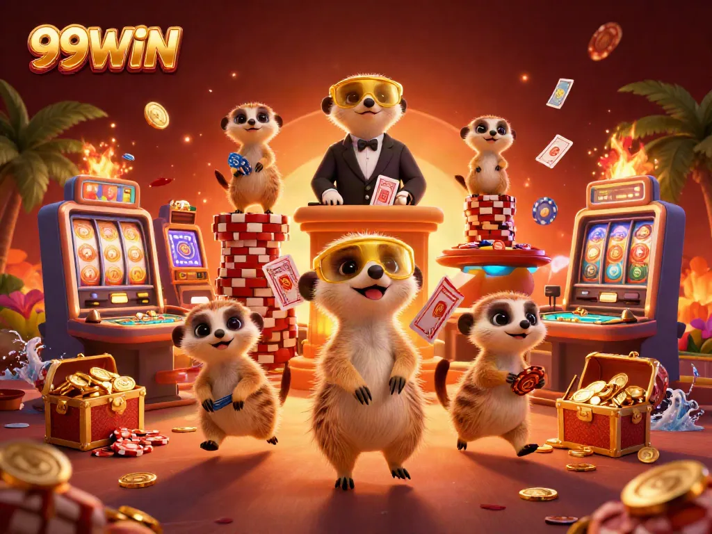 Experience thrilling slots at 99WIN with fun meerkat casino characters and dynamic action.