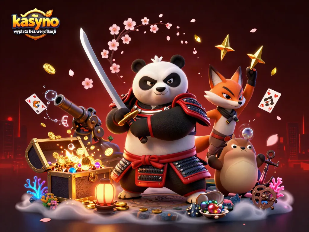 Join a fierce samurai panda in a kasyno wypłata bez weryfikacji scenario, battling treasures and spirits!