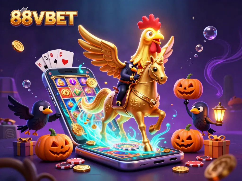 Experience thrilling gameplay with 88VBET in a bustling casino scene filled with excitement.