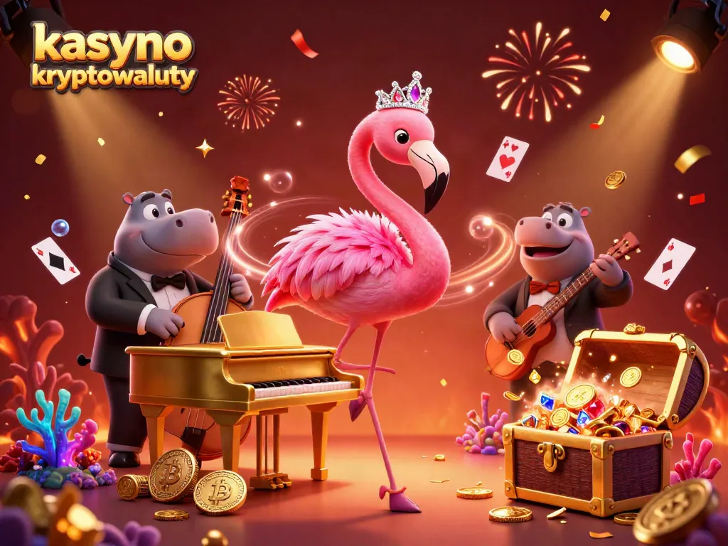 Experience thrilling gameplay at kasyno kryptowaluty with vibrant characters, blockchain coins, and casino excitement.