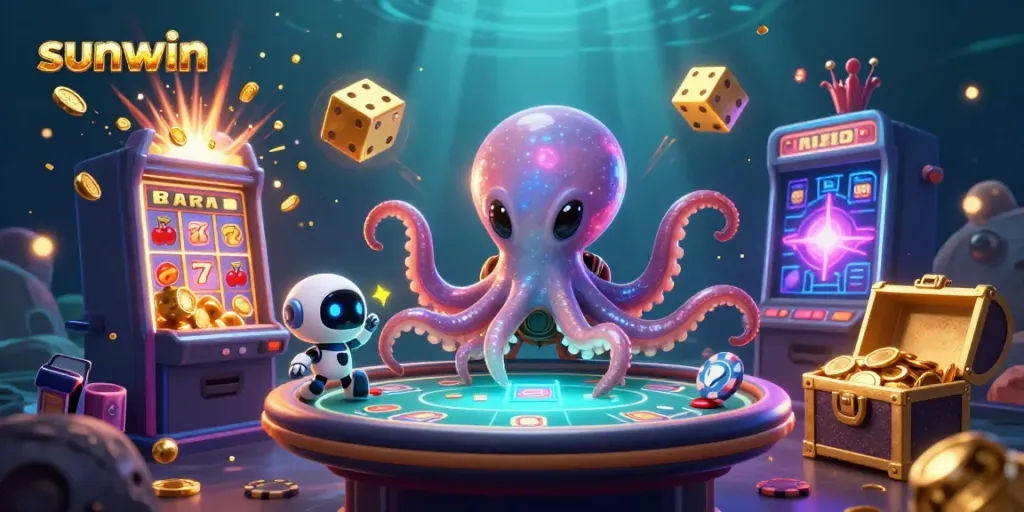 Engage with sunwin's vibrant online casino scene featuring an alien octopus and dynamic gaming elements