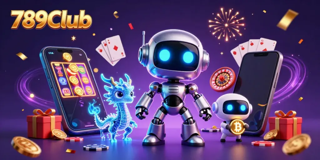 Experience the vibrant excitement of 789Club's gaming world with advanced slot reels and energetic characters.