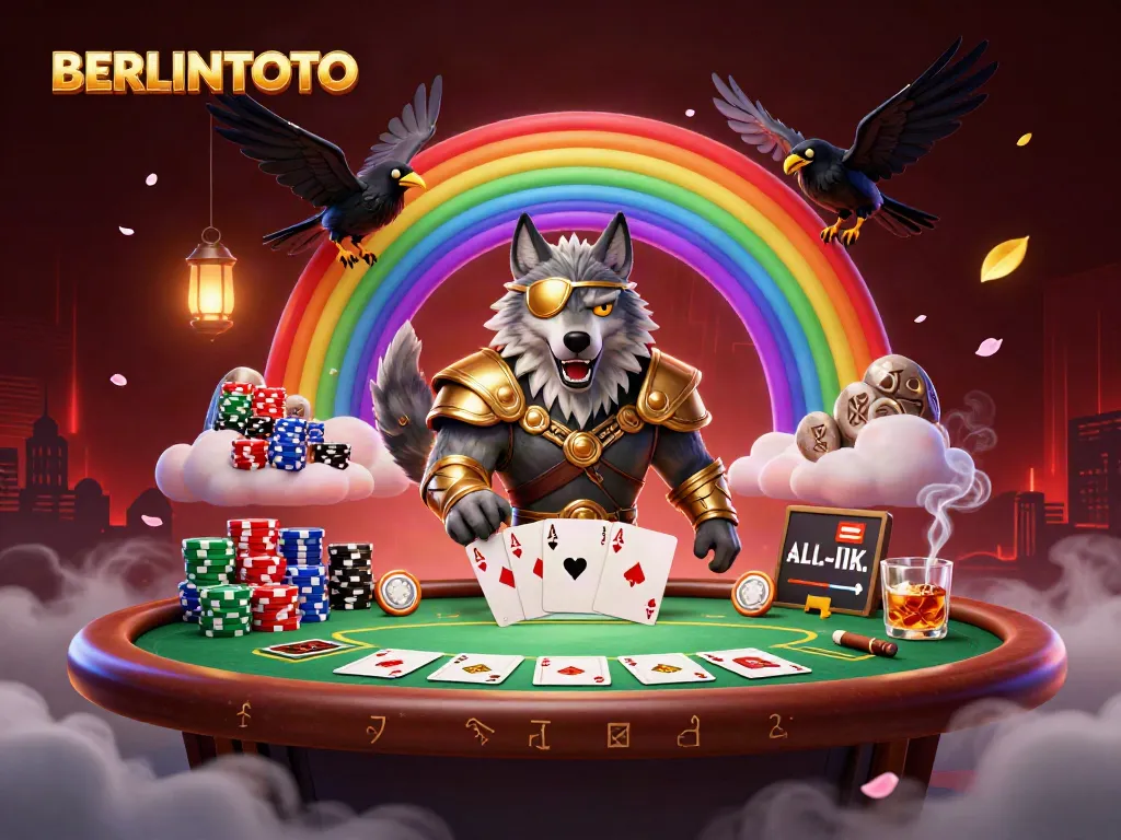 Berlintoto engages in an exciting poker scene featuring mythical characters and casino elements