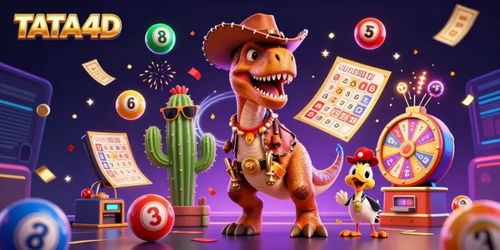 Engage with TATA4D dynamic gaming experience featuring live casino elements and vibrant characters.