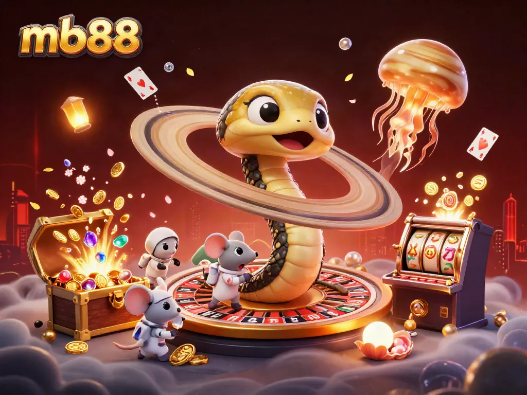 Experience thrilling bets with mb88 as tiny astronaut mice wager on a cosmic roulette wheel.