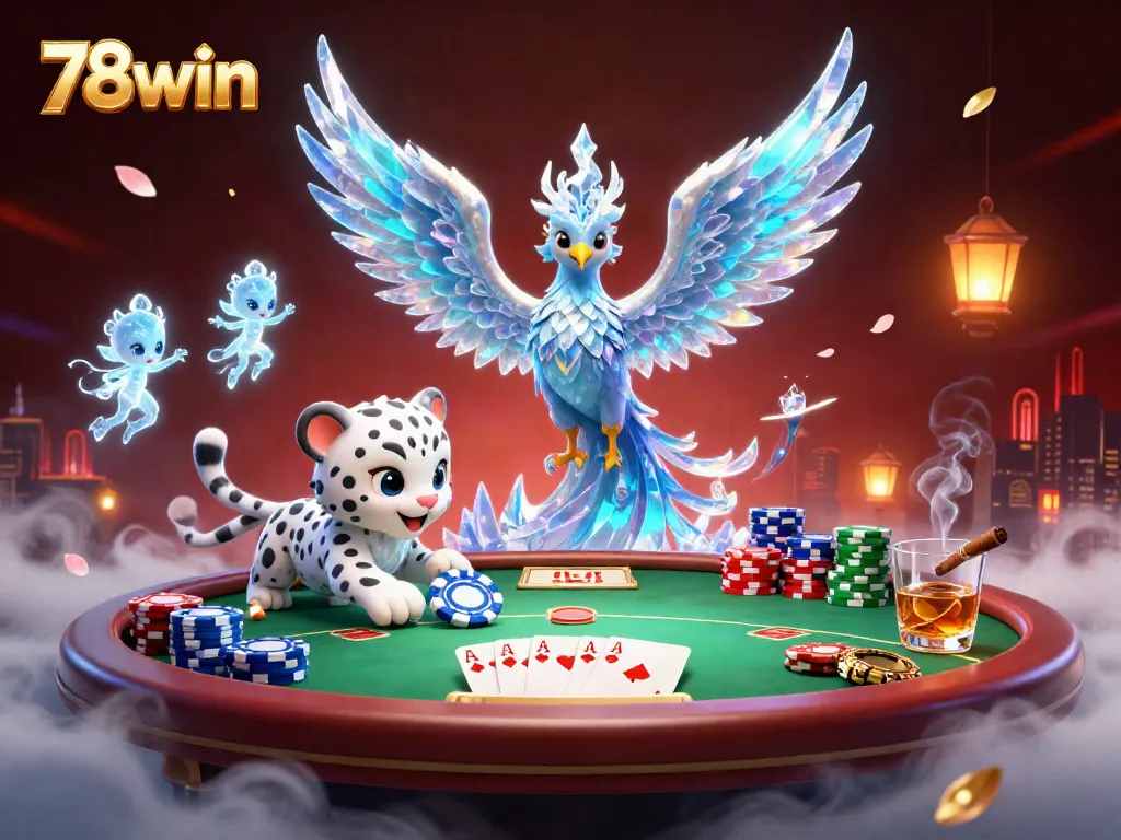 Experience thrilling gameplay with 78win's vibrant casino scene and colorful poker elements.