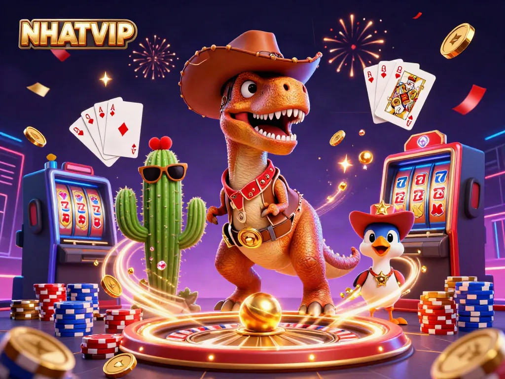 Engage in thrilling gameplay with NHATVIP in a vibrant, dynamic casino setting.