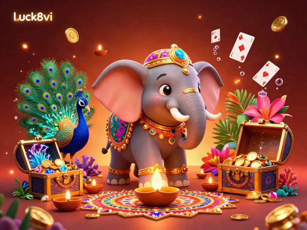 Engage in the dynamic gaming experience at luck8vi featuring colorful casino elements.