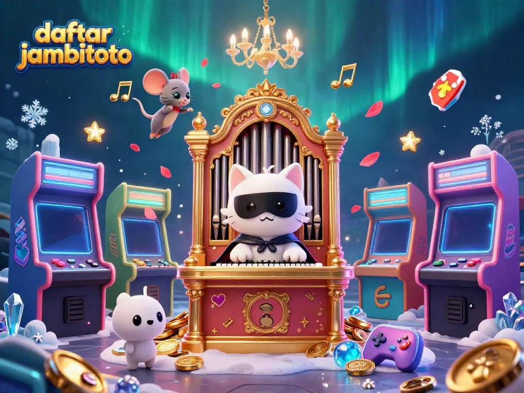 Engage in exciting gameplay with daftar jambitoto at a vibrant casino scene featuring unique characters and game elements.