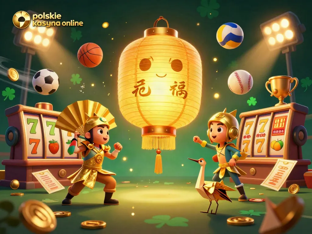 Experience the excitement of polskie kasyna online with giant lantern spirit and dynamic gaming elements in a vibrant casino scene.